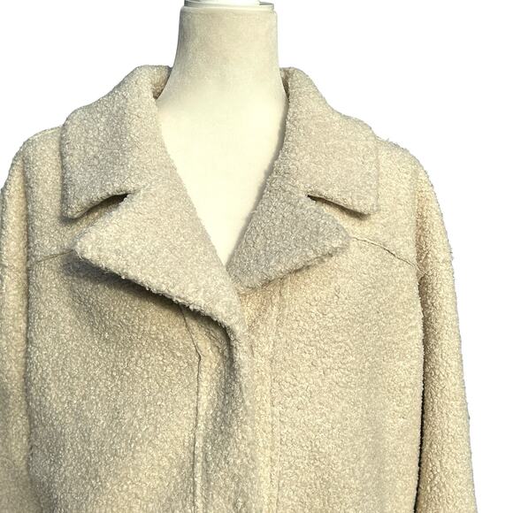 Marine‎ Layer Quebec Sherpa Jacket Womens Medium Antique White Oversized NWT - Picture 5 of 16